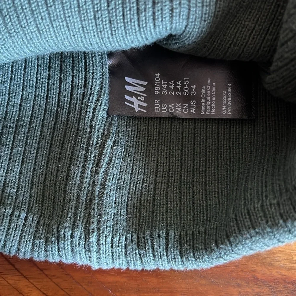 H&M Boys Green Winter Hat